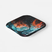 常に宇宙星雲のカップル ペーパープレート (傾斜あり)