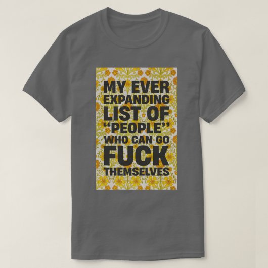 常に展開リスト Tシャツ (デザイン正面)