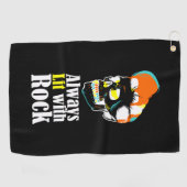 常に岩で照らされる ゴルフタオル (横)