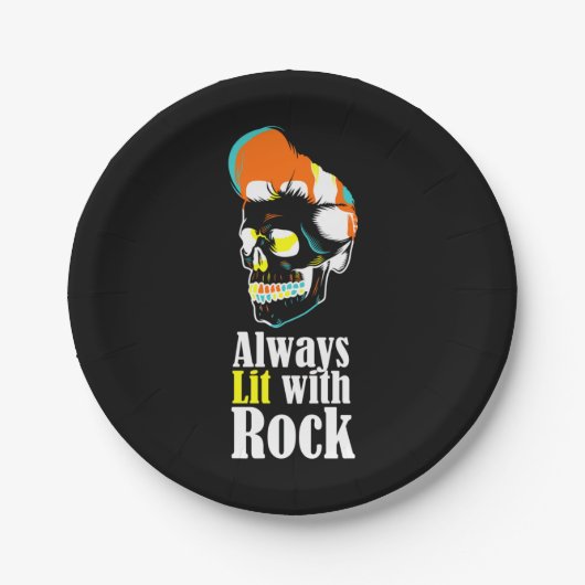 常に岩で照らされる ペーパープレート (正面)