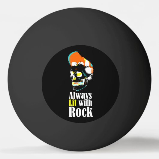 常に岩で照らされる 卓球ボール (正面)