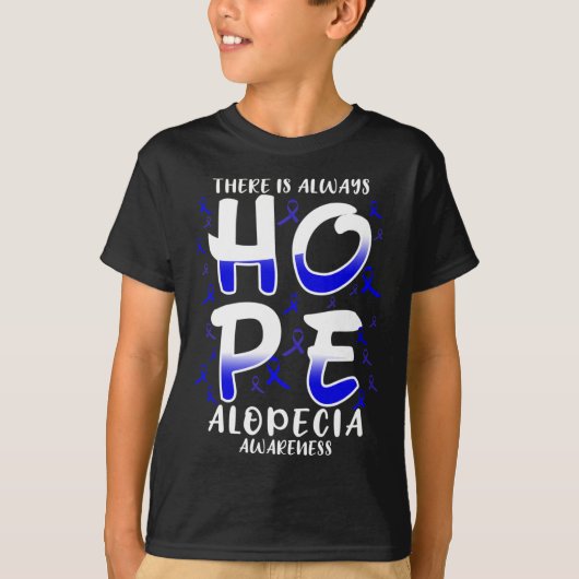 常に希望である。脱毛症認識度 Tシャツ (正面)
