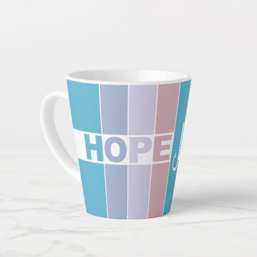 常に希望を持つ カフェラテマグ (左アングル)