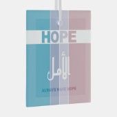 常に希望を持つ ガラスオーナメント (正面右)