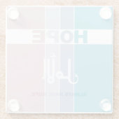 常に希望を持つ ガラスコースター (裏面)