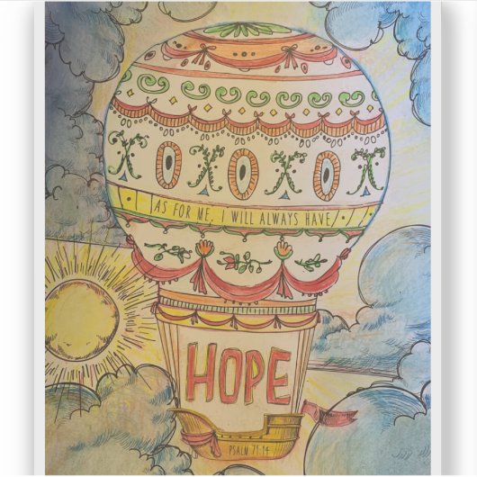 常に希望を持つ シール (正面)