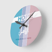 常に希望を持つ スクエア壁時計 (傾斜)