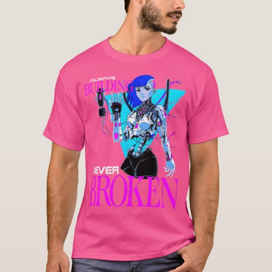 常に建物決して壊れていないトレーニングボディビル Tシャツ (正面)