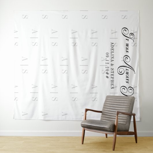 常に引用文の背景を結婚描く タペストリー (インサイチュ(横))