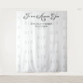 常に引用文の背景を結婚描く タペストリー (正面)