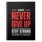 常に強い与えことを続けやる気を起こさせるる ノートブック (正面)