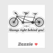 常に後ろにロマンチックなタンデムバイクのライダー シール (シート)