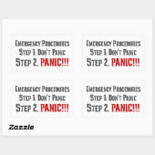 常に後を追適切な緊急対応手順 長方形シール (シート)