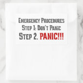 常に後を追適切な緊急対応手順 長方形シール (バッグ)