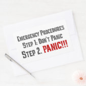 常に後を追適切な緊急対応手順 長方形シール (封筒)