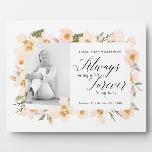 常に心の中に 永遠に心にメモリアル フォトプラーク (正面)