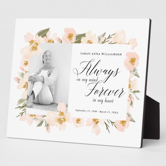 常に心の中に 永遠に心にメモリアル フォトプラーク (側面)