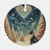 常に心の中のクリスマスオーナメント ピットブル ガラスオーナメント (裏面)