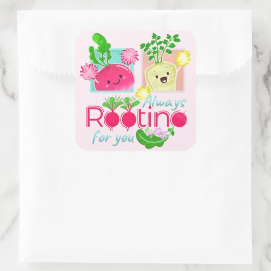 常に応援 |やる気を起こさせる引用文 スクエアシール (バッグ)