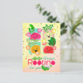 常に応援 |やる気を起こさせる引用文 ポストカード (スタンド正面)