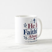 常に忠実な神の精神的なクリスチャンの引用句 コーヒーマグカップ (正面右)