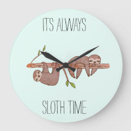 常に怠け者の怠け者の時計 ラージ壁時計