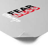 常に恐怖の少ない引用文ポスターモダンタイポグラフィ ポスター (角)