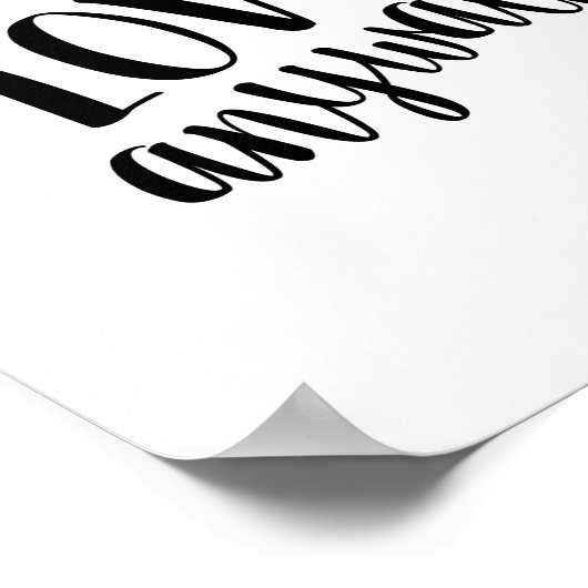 常に愛とにかくとにかく運動引用文プリント ポスター (角)