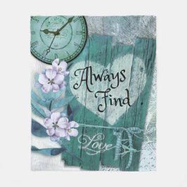 常に愛を見つける フリースブランケット