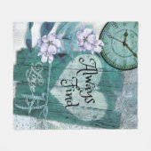 常に愛を見つける フリースブランケット (正面(横))