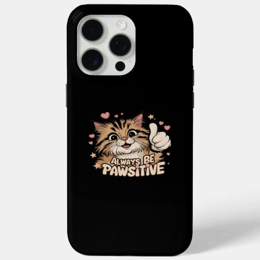 常に愛嬌を振り回す – かわいい親指を上げる猫デザイン Case-Mate iPhoneケース (裏面)