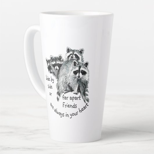 常に感動的お客様のハート引用文 カフェラテマグ (左アングル)