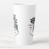 常に感動的お客様のハート引用文 カフェラテマグ (正面)