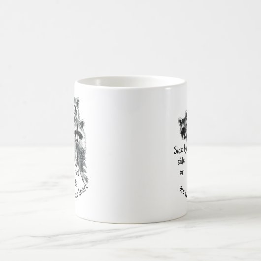 常に感動的お客様のハート引用文 コーヒーマグカップ (中央)