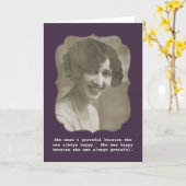 常に感謝したヴィンテージの写真 カード (黄色い花)