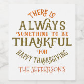 常に感謝すべき何かタイポグラフィデザイン ワインラベル (シングルラベル)