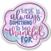 常に感謝する紫ガーリーのインスピレーションのステッカー シール (正面)