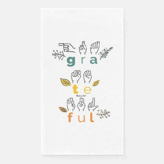 常に感謝の手話 (正面)