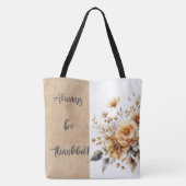 常に感謝の秋トートバッグ トートバッグ (裏面)