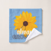 常に成長するヒマワリのフォトアート ウォッシュタオル (ウォッシュタオル)