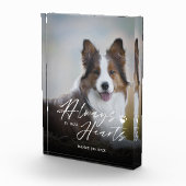 常に我々のハートでペットの写真記念 フォトブロック (右)