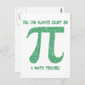 常に数学の先生Pi Teesを数えることができる ポストカード (正面/裏面)