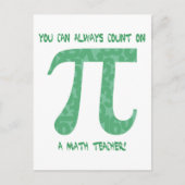 常に数学の先生Pi Teesを数えることができる ポストカード (正面)