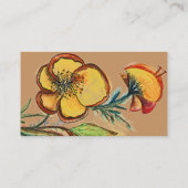 常に新しく黄色い花カード 名刺 (裏面)