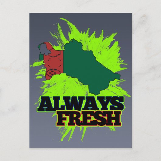 常に新鮮なトルクメニスタン ポストカード (正面)