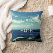 常に明るい人生の側面を見る クッション (ブランケット)