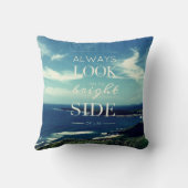 常に明るい人生の側面を見る クッション (裏面)