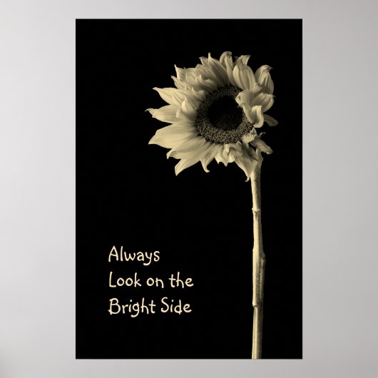 "常に明るい側を見る"フローラポートレート ポスター (正面)