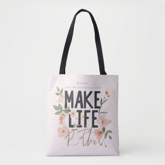 常に明るい側面を見る トートバッグ (正面)