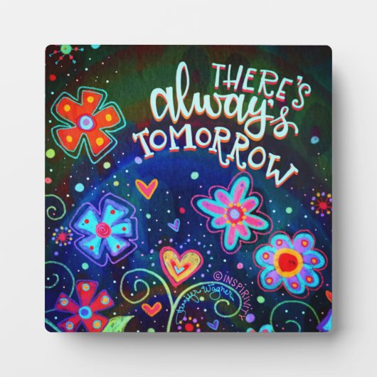 常に明日のおもしろい感動的額 フォトプラーク (正面)